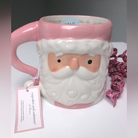 Cupcakes & Cashmere NWT Pink Santa Mug - Picture 2 of 9